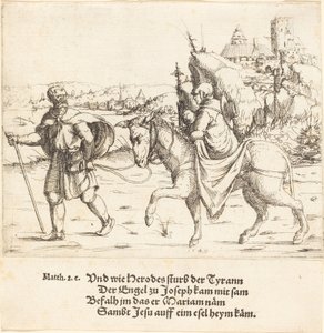 Die Heilige Familie kehrt aus Ägypten zurück, 1549 von Augustin Hirschvogel