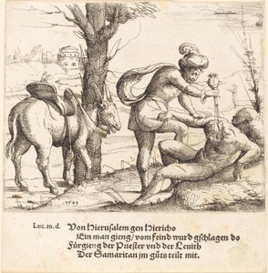 Das Gleichnis vom barmherzigen Samariter von Augustin Hirschvogel