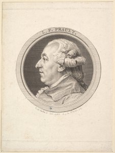 Porträt von L. F. Prault, 1787 von Augustin de Saint Aubin