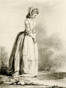 Studie einer jungen Dame von Augustin de Saint Aubin