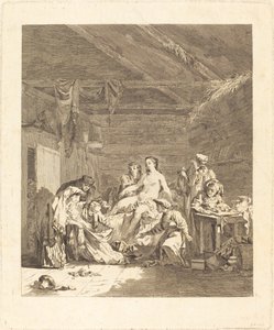 Das Erwachen der russischen Braut von Augustin de Saint Aubin after Jean Baptiste Le Prince