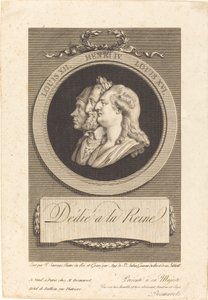 Ludwig XVI., Heinrich IV. und Ludwig XII. von Augustin de Saint Aubin after Piat Joseph Sauvage