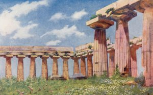 Basilika von Paestum von Augustine Fitzgerald
