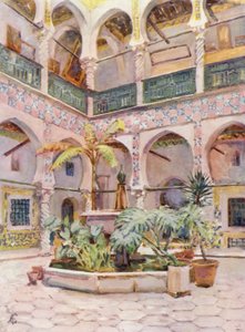 Hof der Bibliothèque Nationale, Algier von Augustine Fitzgerald
