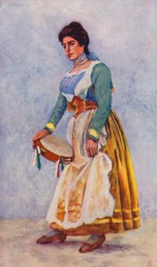 Tarantella-Tänzerin in Sorrento