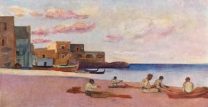 Abend am Strand der Marina von Ischia von Augustine Fitzgerald