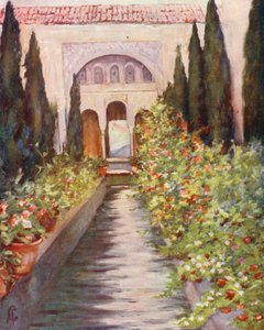 Der Kanal im Garten des Generalife, Granada von Augustine Fitzgerald