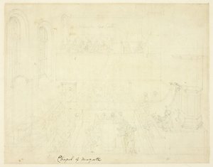 Studie für die Kapelle von Newgate, aus Microcosm of London