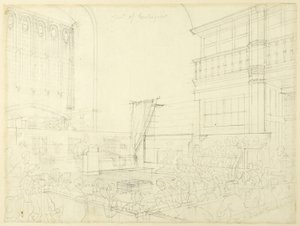 Studie für Gerichtshof des Schatzamtes, aus Microcosm of London