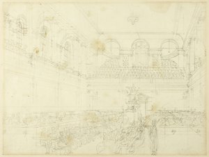 Studie für das Findelhaus, die Kapelle, aus Microcosm of London
