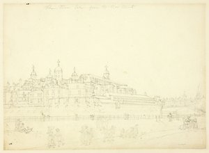 Studie für Der Turm vom Neuen Münzamt, aus Microcosm of London von Augustus Charles Pugin