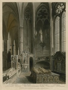 Westseite der St. Erasmus Kapelle, Westminster Abbey, London von Augustus Charles Pugin