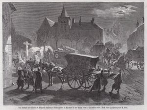 Ankunft sächsischer Soldaten, verwundet in den Schlachten vor Paris, Deutsch-Französischer Krieg, 2. Dezember 1870