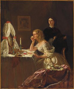 Eine junge Dame bei ihrer Toilette von Augustus Leopold Egg