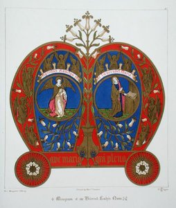 Monogramm des Namens unserer gesegneten Dame, aus 