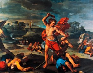 Samson erschlägt Philister von Aureliano Milani