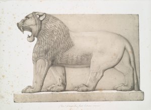 Kolossaler Löwe vom Großen Eingang in Nimrud [Kalhu], 1853
