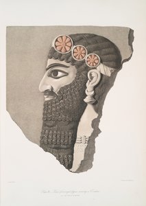 Kopf einer geflügelten Figur mit Diadem, 1849