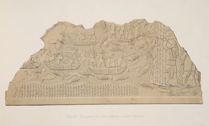 Die Eroberung eines Stammes, der in einem Sumpf lebt (Kouyunjik), aus Denkmäler von Ninive, veröffentlicht 1849 von Austen Henry Layard