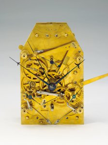 Eine Monatsgehende Bodenstanduhr mit Zeitgleichung und Vollkalender von Austrian School