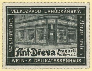 Anton Dreva Weinladen und Feinkost, Prag von Austrian School