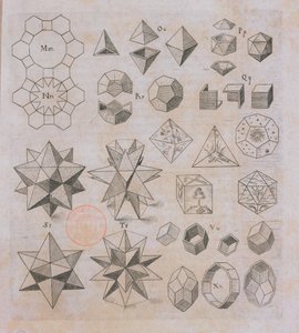 Geometrische Formen, aus Harmonices Mundi von Johannes Kepler, veröffentlicht in Linz, 1619