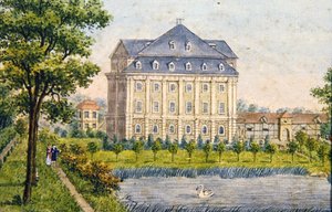 Ansicht eines Landschlosses, ca. 1780