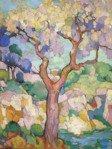 Bunter ausdrucksstarker Baum