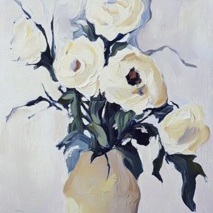 Cremiges Blumenstillleben