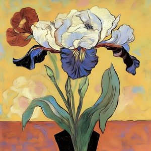 Lebendige Irisblüte