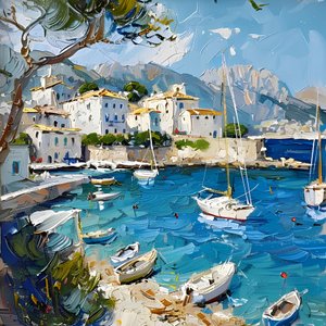 Lebendiger mediterraner Hafen