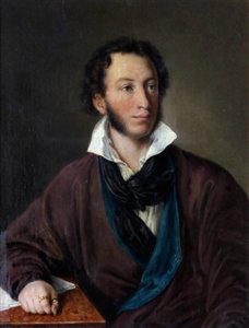 Porträt des Autors Alexander S. Puschkin 1799-1837 Kopie nach V. Tropinin, 1827