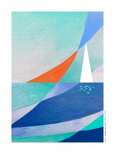 Geometrisches Ozean Segelboot von Awol Art Alex