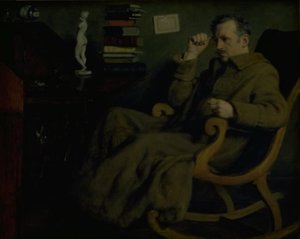 Der Künstler nachdenklich