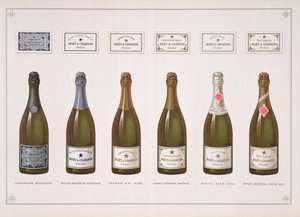 Champagner- und Schaumweinsorten, aus La France Vinicole, veröffentlicht von Moet & Chandon, Epernay