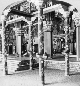 Die Mahratta Durbar Halle, Palast der Prinzessin von Tanjore, Tanjore Thanjavur, Indien, 1901 von B. L. Singley