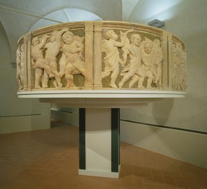 Post-restaurierte Außenkanzel der Kathedrale von Prato von B. di Donatello and Michelozzo