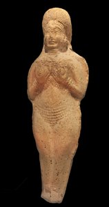 Figur einer nackten Frau. Terrakotta, Babylon, 2. Jahrtausend v. Chr. Musée de la Castre, Cannes.
