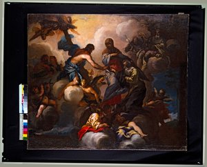 Modello, Mystische Hochzeit der Heiligen Katharina von Siena von Baldassare Franceschini