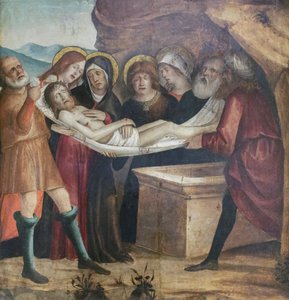 Beweinung Christi im Grab von Baldassare di Matteo Carrari