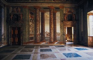 Fresko im Saal der Perspektiven von Baldassarre Peruzzi