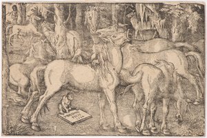 Gruppe von sieben Pferden, 1534