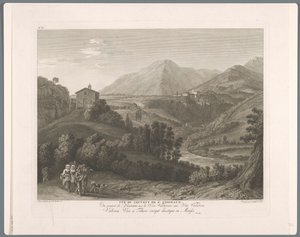 Ansicht von San Cosimato Suite von VI Ansichten der Umgebung von Rom (Serientitel) von Balthasar Anton Dunker