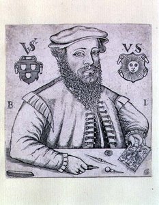 Porträt von Virgilius Solis (1514-62), deutscher Kupferstecher von Balthasar Jenichen