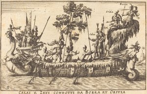 Calai und Zeti von Borea und Oritia geführt