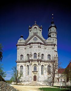Ansicht der Fassade des Klosters von Architekt Johann Balthasar Neumann