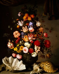 Ein Stillleben mit Blumen