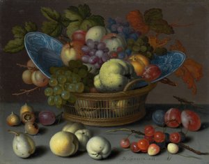Korb mit Früchten, um 1622 von Balthasar van der Ast