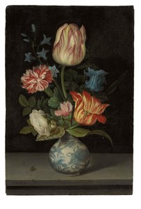 Blumenstück in einer Wanli-Vase