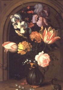 Stillleben mit Blumen in einer Vase von Balthasar van der Ast
